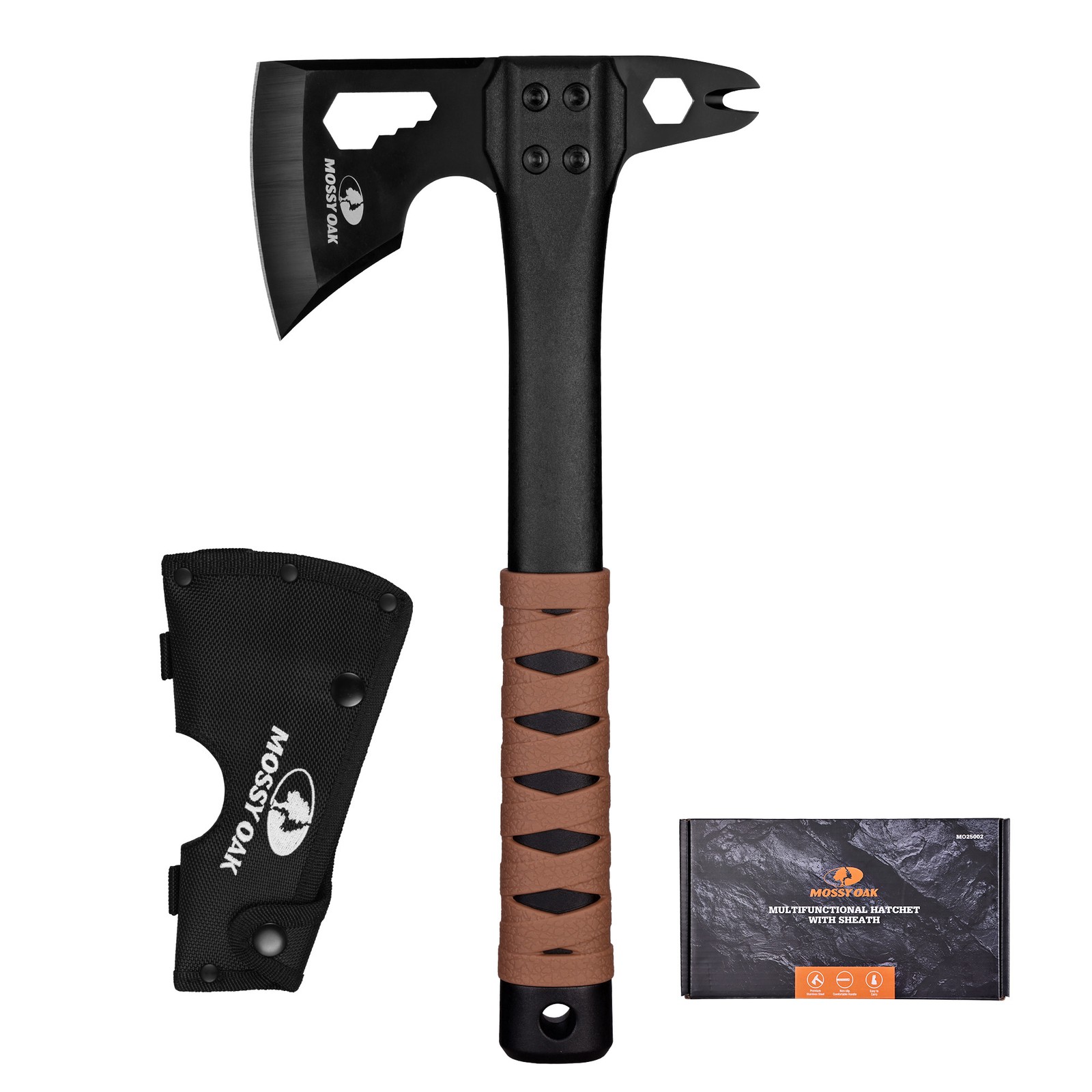 MOSSY OAK 12" Camping Axe and Survival Hatchet Small Camping Gear for Hiking New