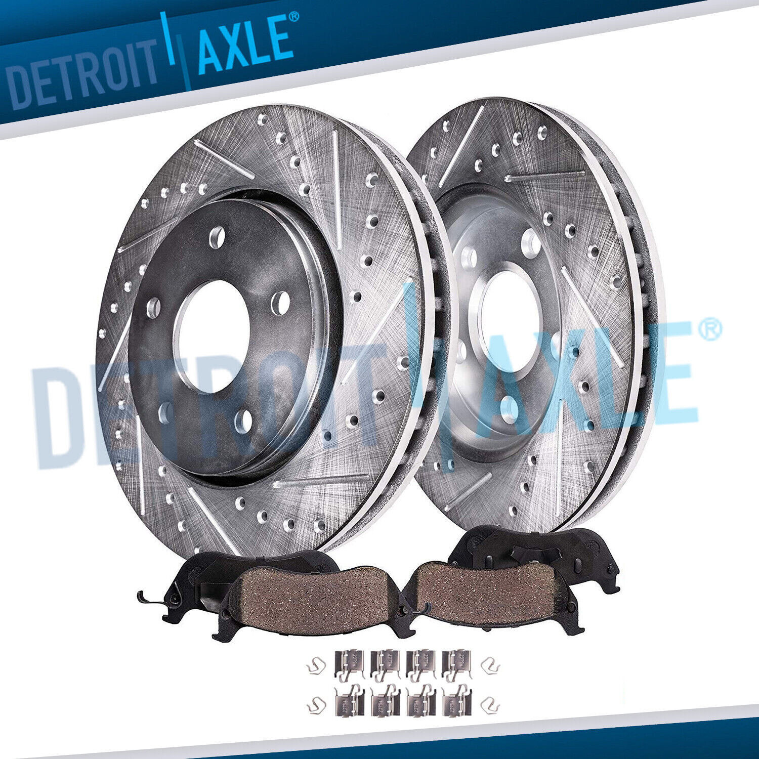 Front Drilled Rotors Brakes Pads for 2009 - 2019 Toyota Corolla Matrix Vibe xD