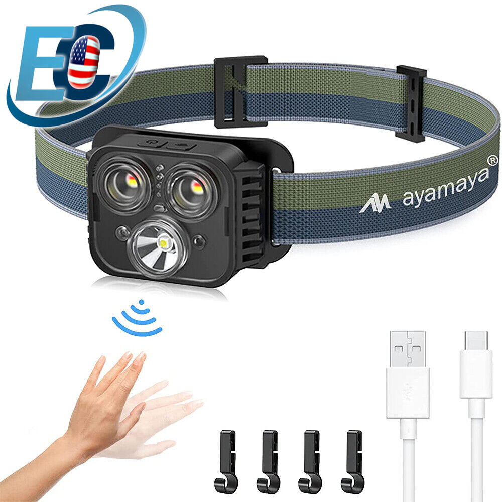 USB Rechargeable Headlamp Waterproof LED Headlight Head Torch Light Flashlight