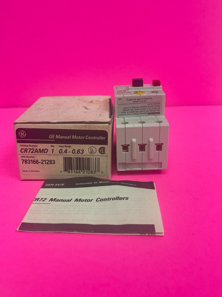 GE CR72AMD Manual Motor Controller 0.4-0.63A