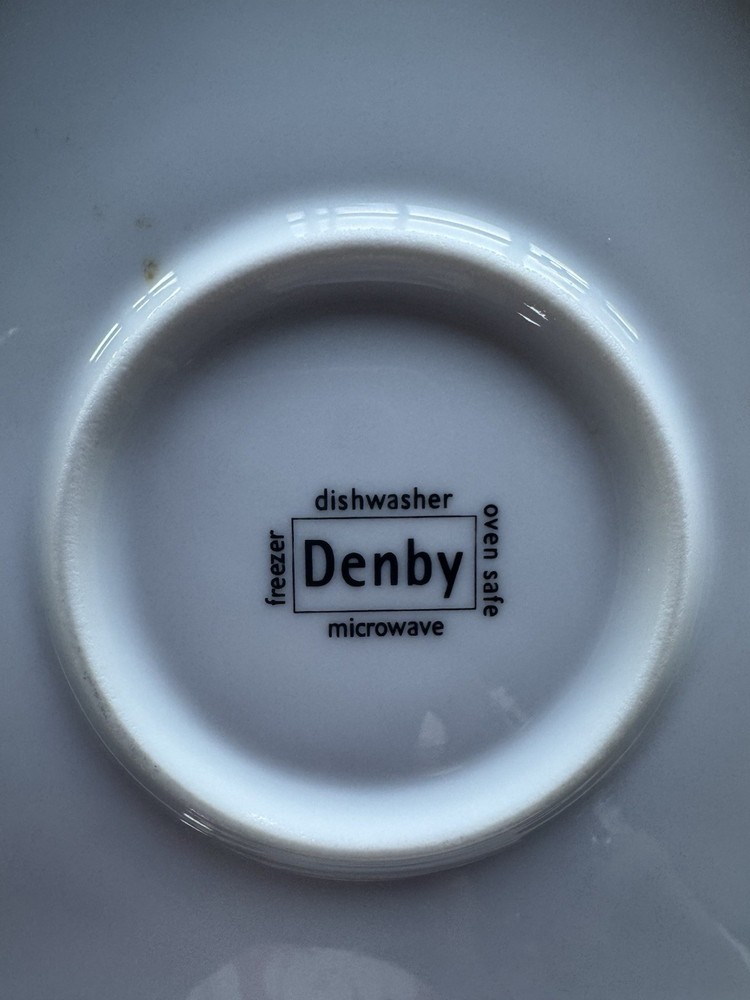 Denby White 9” Triangular Plate Set Of 3