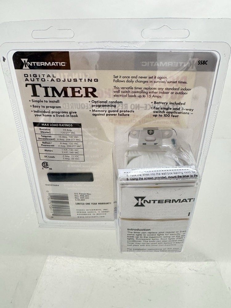 Intermatic SS8C Digital Auto Adjusting Sun Timer Programmable New Sealed