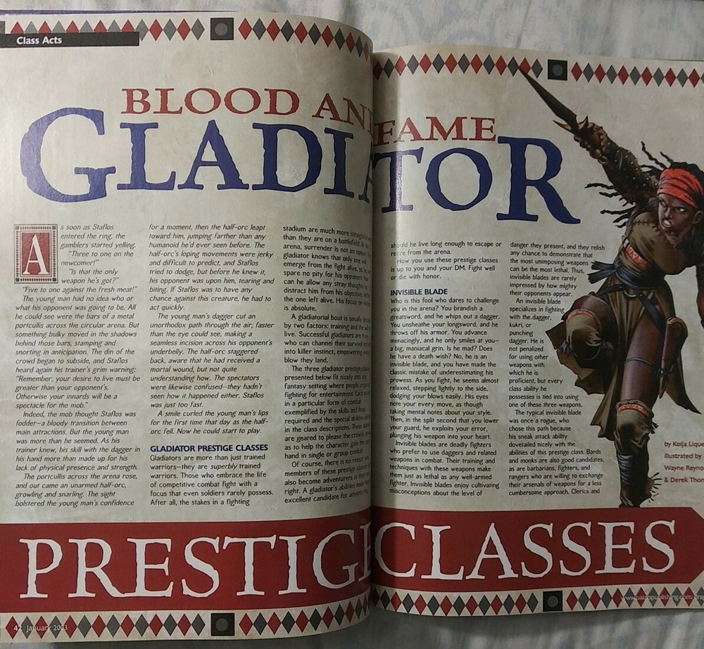 Dungeons and Dragons Lot Gladiator Campaign Setting