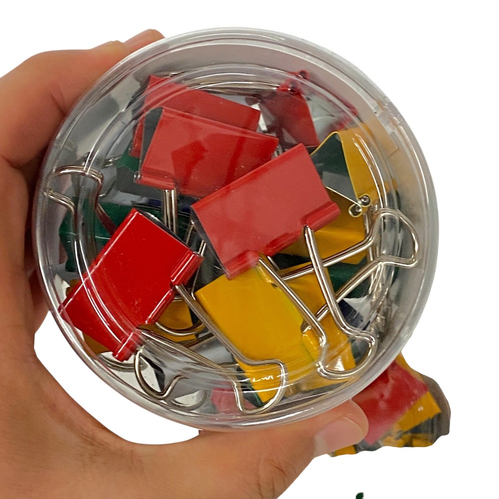 Binder Clips 274476 Medium 5/8 in Capacity, Assorted Colors, 24 Per Box, 3 Boxes