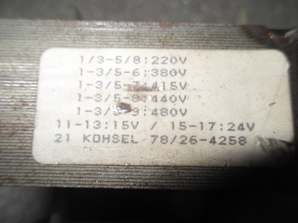 KOHSEL 78/26-4258 TRANSFORMER
