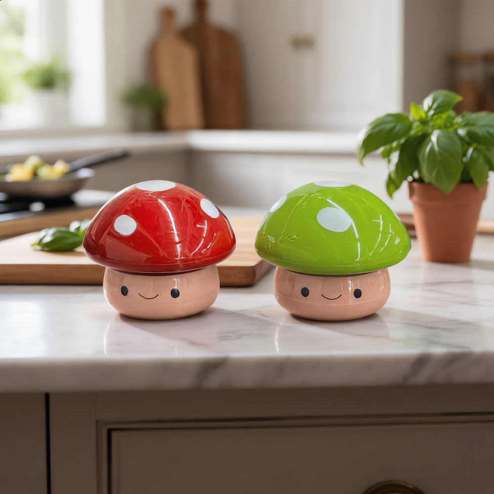 Smiling Mushroom Kitchen Timer 60 Minute Mechanical Countdown Cute Cooking Bake