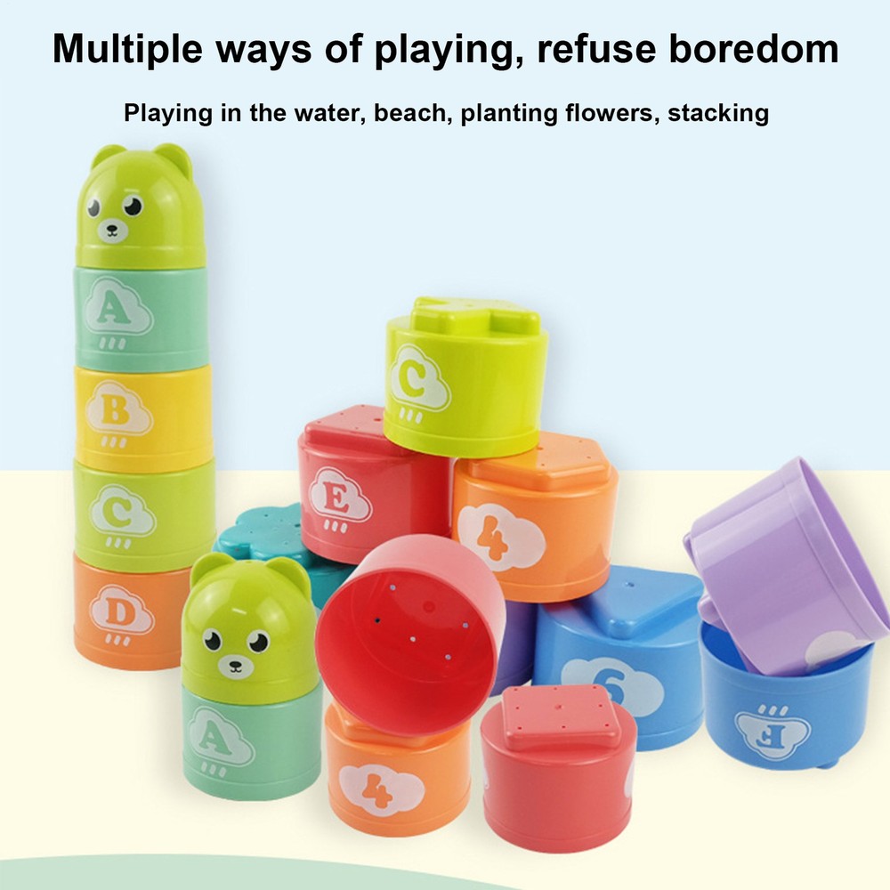 Stacking Cups Educational Nesting Cups Number Letter Stacking Cups Toy Fun Cute