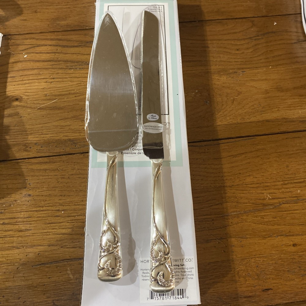 Sparkling Love Cake Server Set with Rhinestones