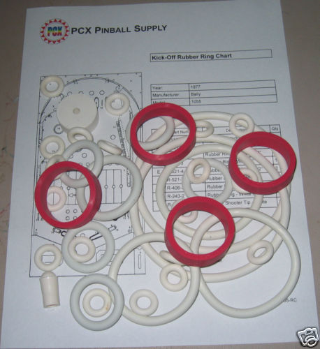 1977 Bally Kick Off Pinball Rubber Ring Kit
