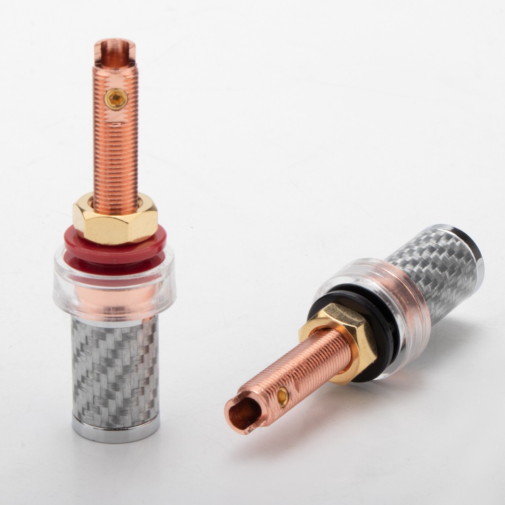 4PCS Binding Posts Speaker Cable Banana Adapter Audio Connector Copper Terminal