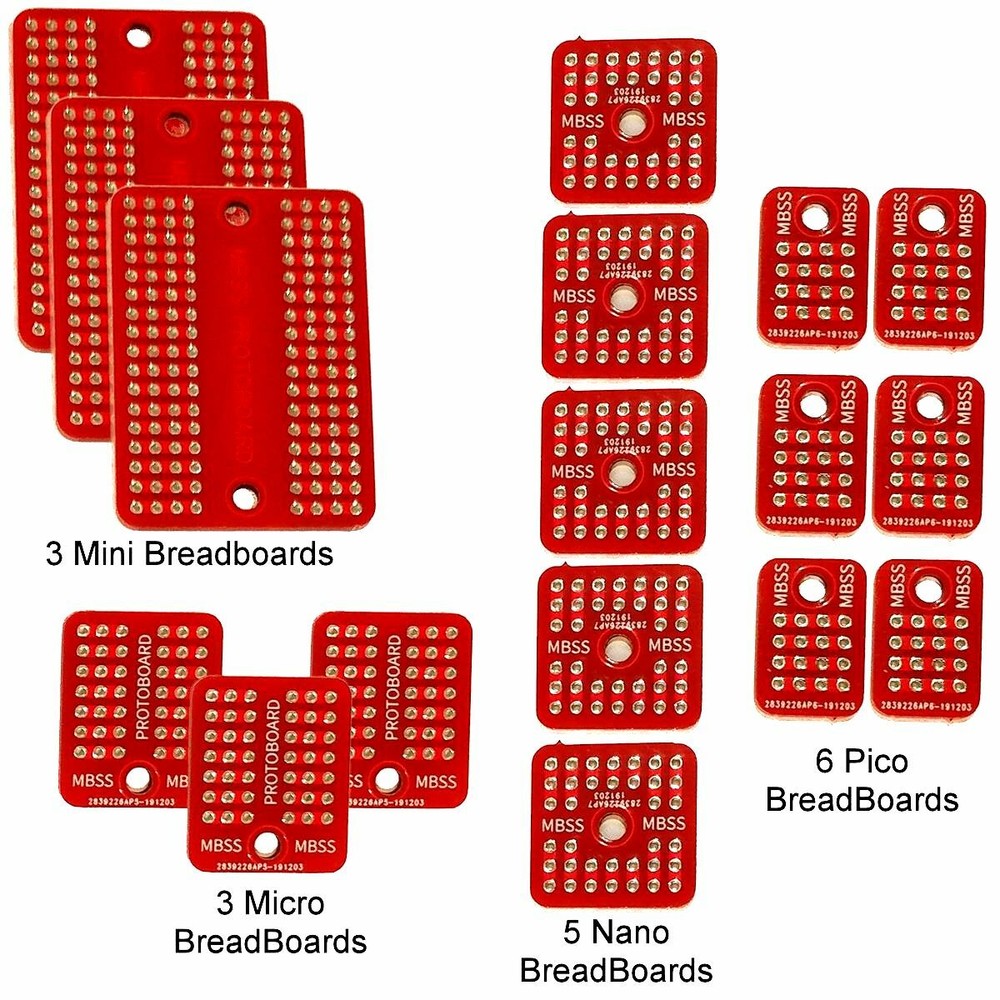 MBSS Mixed Solderable Breadboard Proto Board PCB Pack