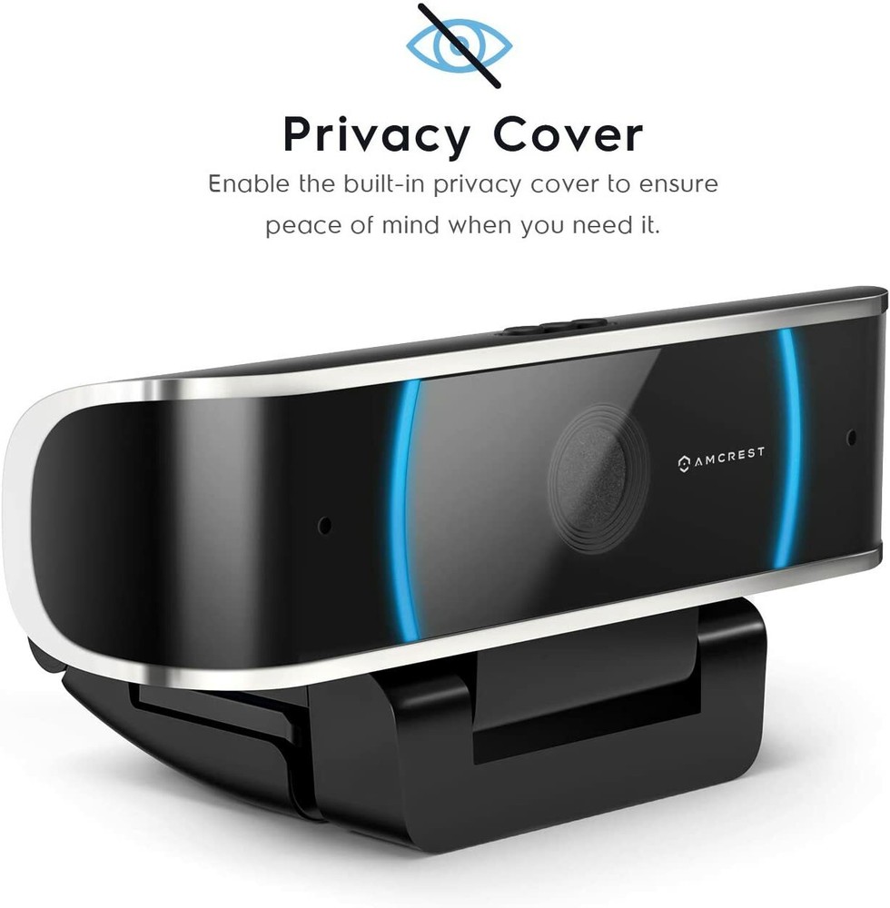 Amcrest Webcam PC Camera USB Built-in Mic Desktop Laptop Live Streaming 5MP