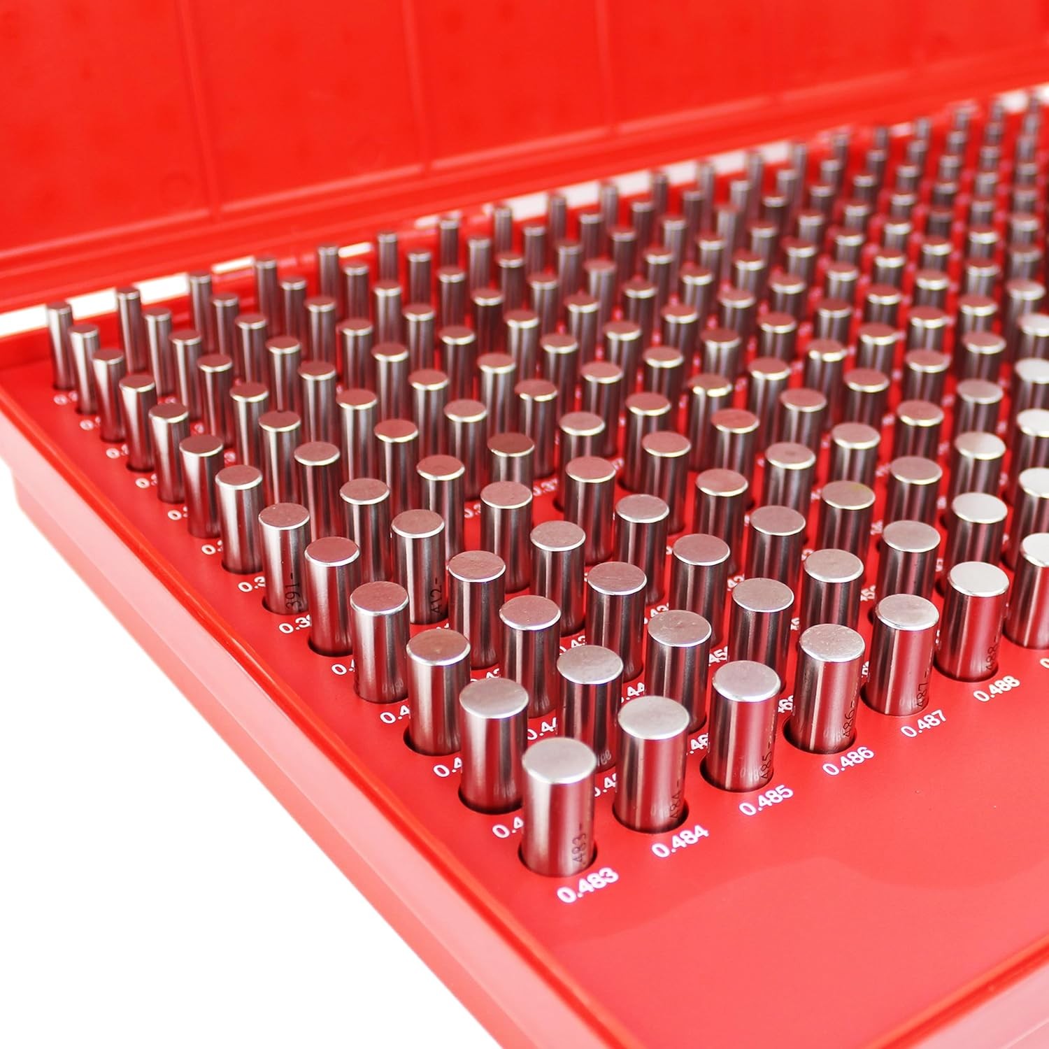 250 Pc M2 .251-0.500'' Steel Plug Pin Gage Set Minus Plus Pin Gauges Metal Gage