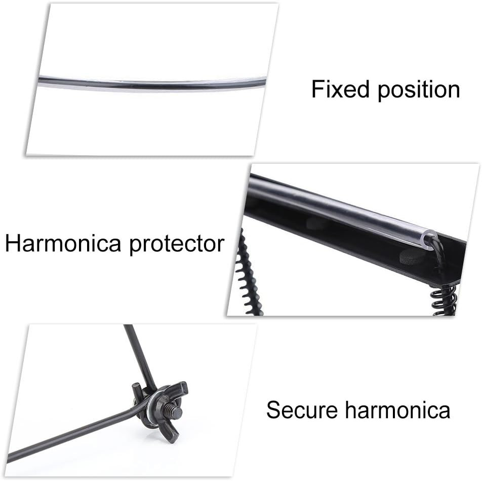 Harmonica Neck Holder for Adults Harmonica Set Adjustable Metal 10 Holes