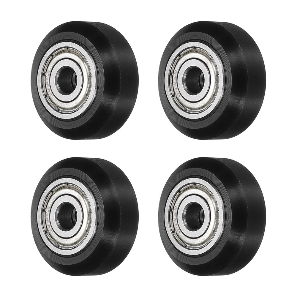 4Pcs 3D Printer Wheel with 625ZZ Linear Bearing for 3D Printer, Black
