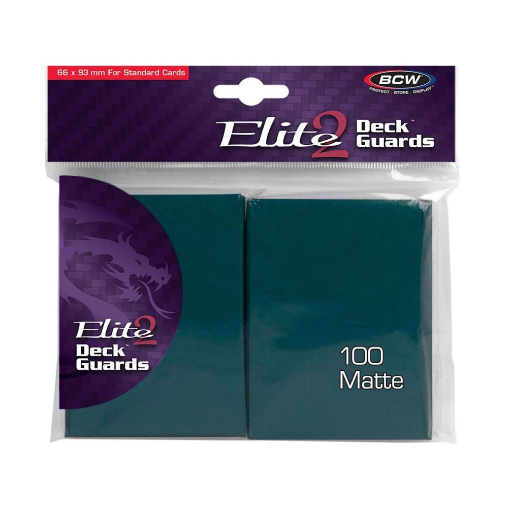 PACK OF 100 Standard Sized Deck Guards - Elite2 - Matte - Teal