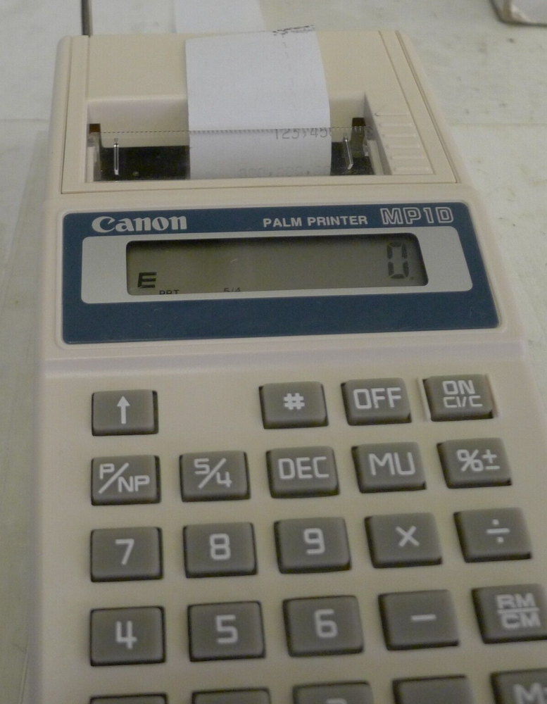 Canon MP1D Palm Printer Calculator - Print Error