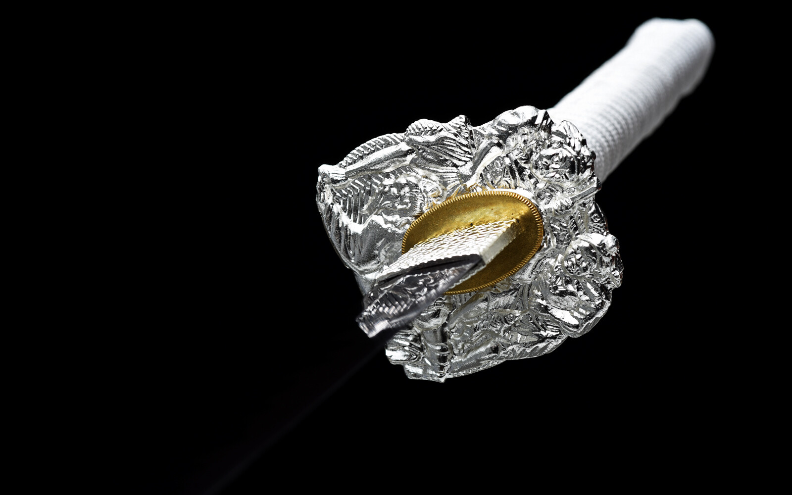 Blue White Full Tang Japanese Sword 1095Carbon Steel Battle Ready Samurai Katana