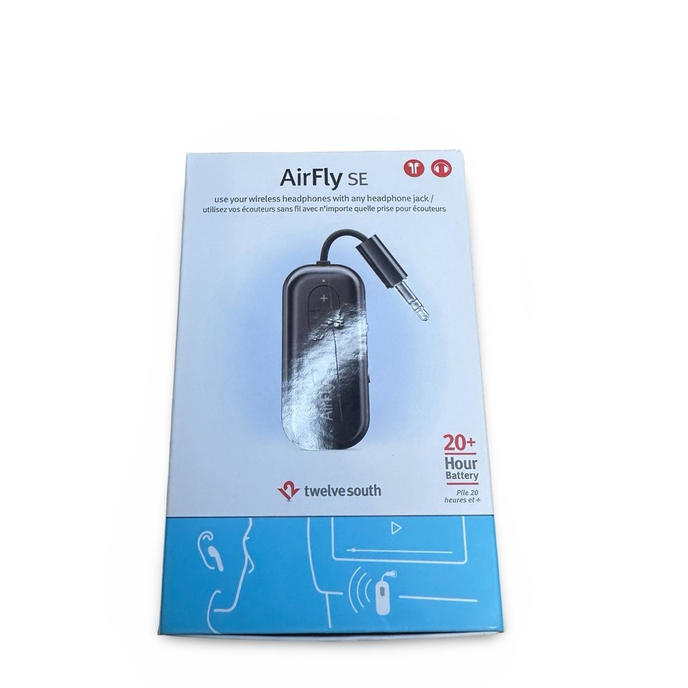 Twelve South AirFly SE Bluetooth Audio Transmitter AirPods Open Box Black