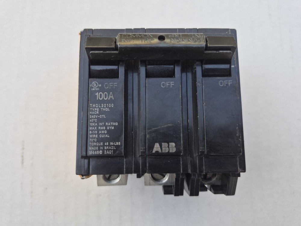 ABB 100 Amp 1 in. 3-Pole Circuit Breaker (THQL32100A) THQL32100A