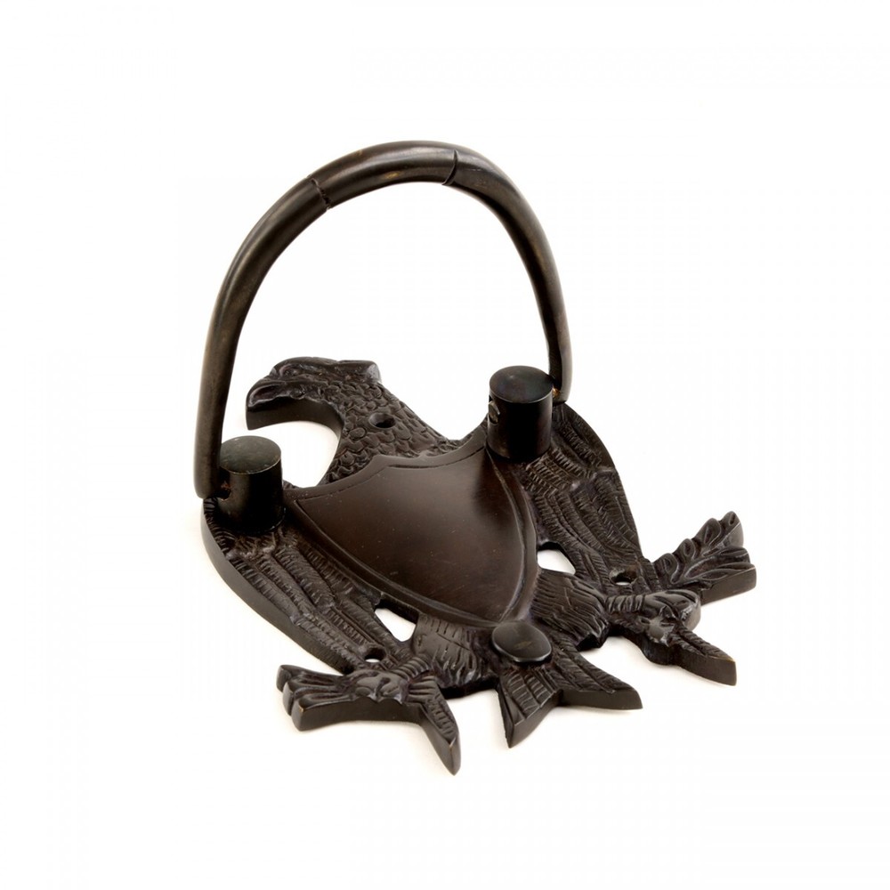 Black Eagle Door Knocker Solid Brass Oil Rubbed Bronze 6" L Renovators Supply