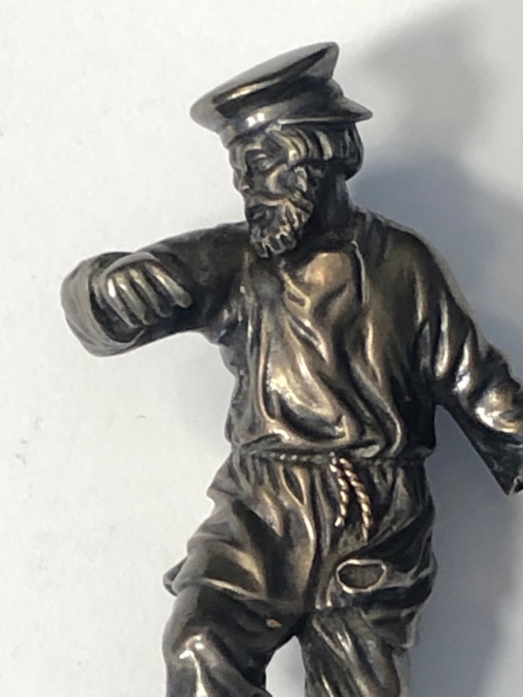 Russian Silver Seal Of Drinking Peasant