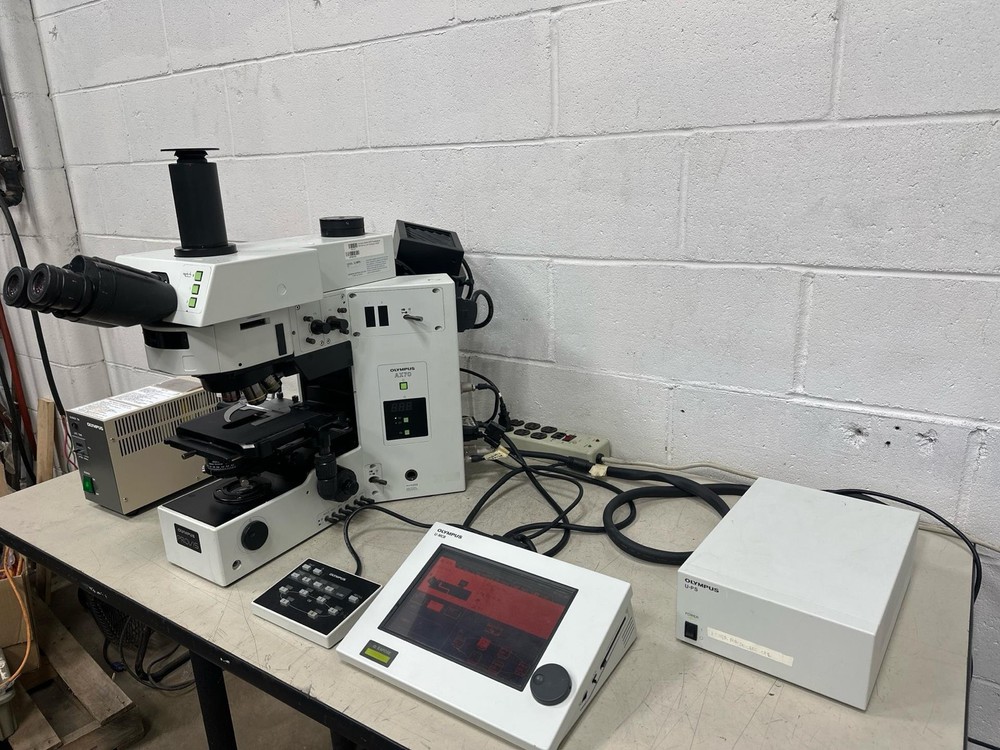 Olympus PROVIS AX70 Compound Fluorescent Microscope AX70TRF U-MCB U-PS U-HSTR ++