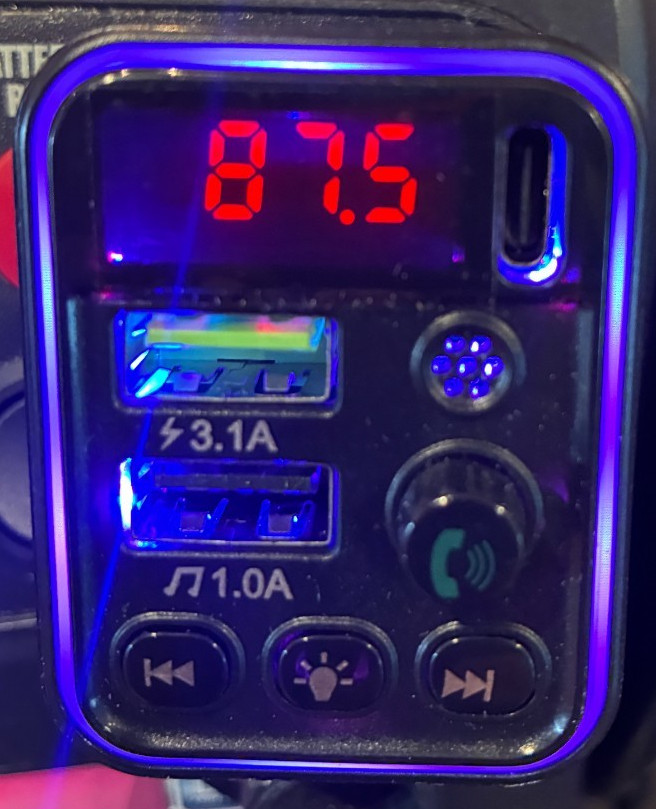 Car Wireless Bluetooth5.0 FM Transmitter MP3 Player USB Fast Car Charger Adapter