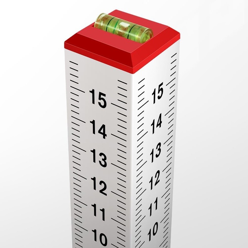2pcs Red White Ceiling Leveling Rulers for Equal Height Tile Installation