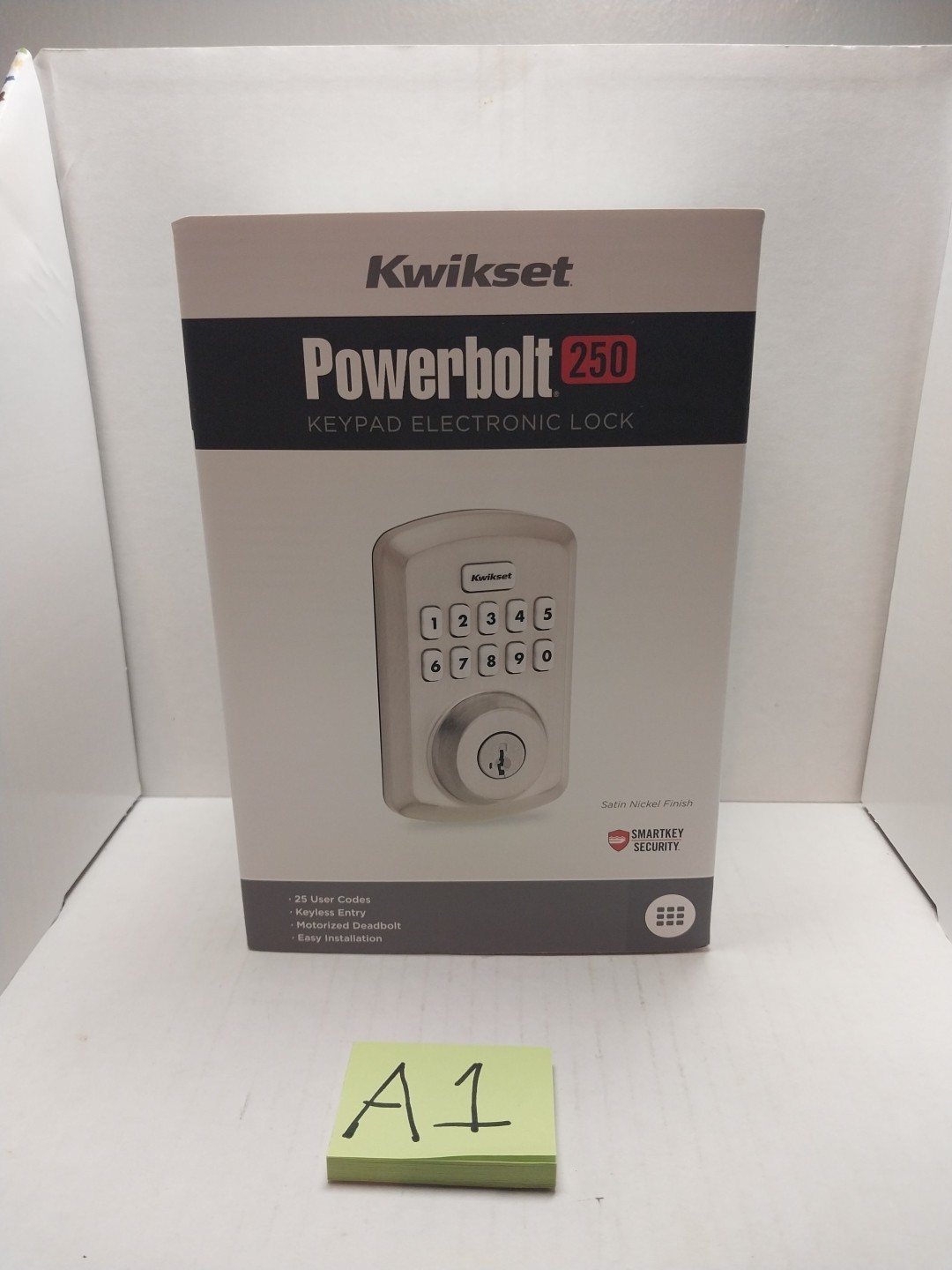 Kwikset Powerbolt 250 10-Button Keypad Electronic Deadbolt Lock in Satin Nickel