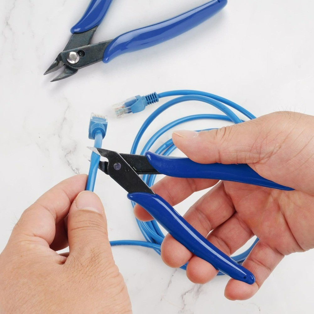2 Pack Micro Wire Cutters, 5 Inches Flush Cutters Pliers, Diagonal Side Cutters