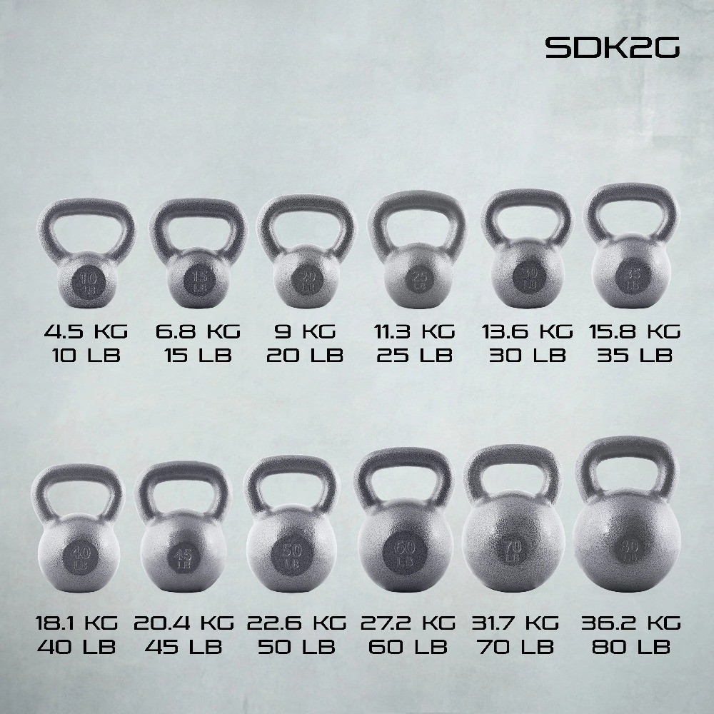 Cast Iron Kettlebell, Single, 20-Pounds