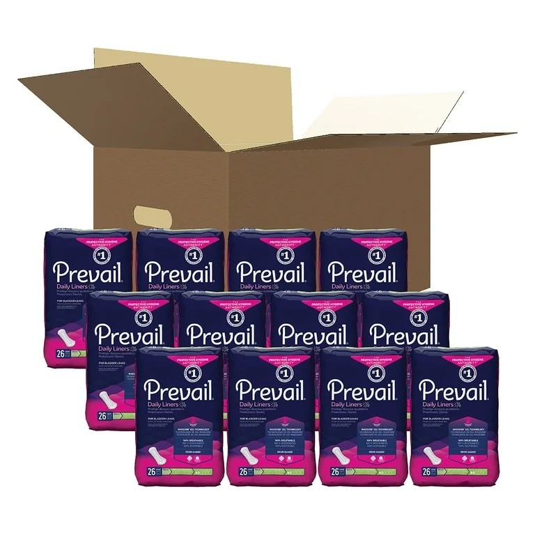 Prevail Daily Liners Bladder Leaks Regular Very Light Absorbency CASE 468 Liners