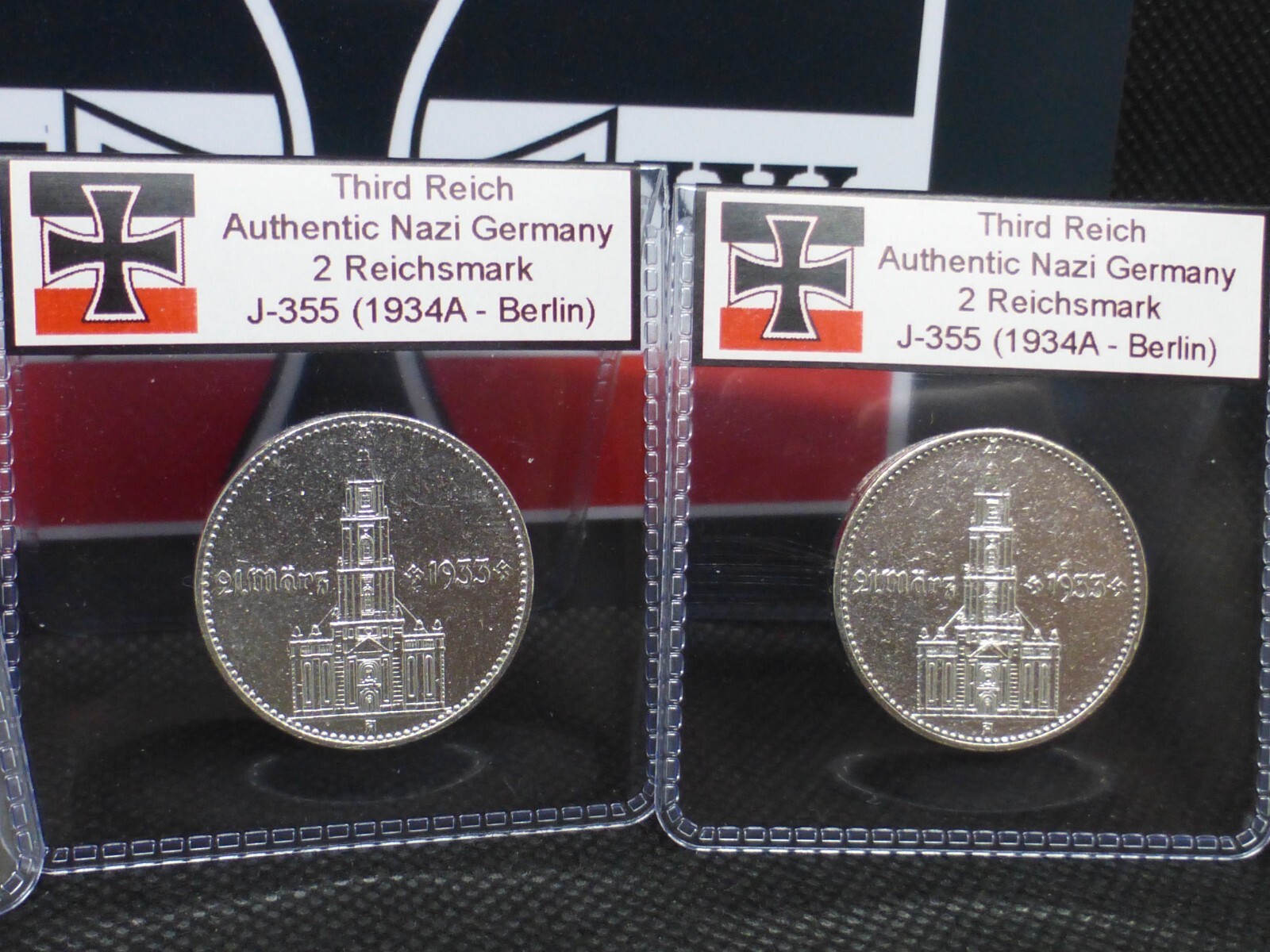 Nazi Silver Coin 1934A 2 Reichsmark Potsdam Church Beautiful Third Reich Germany