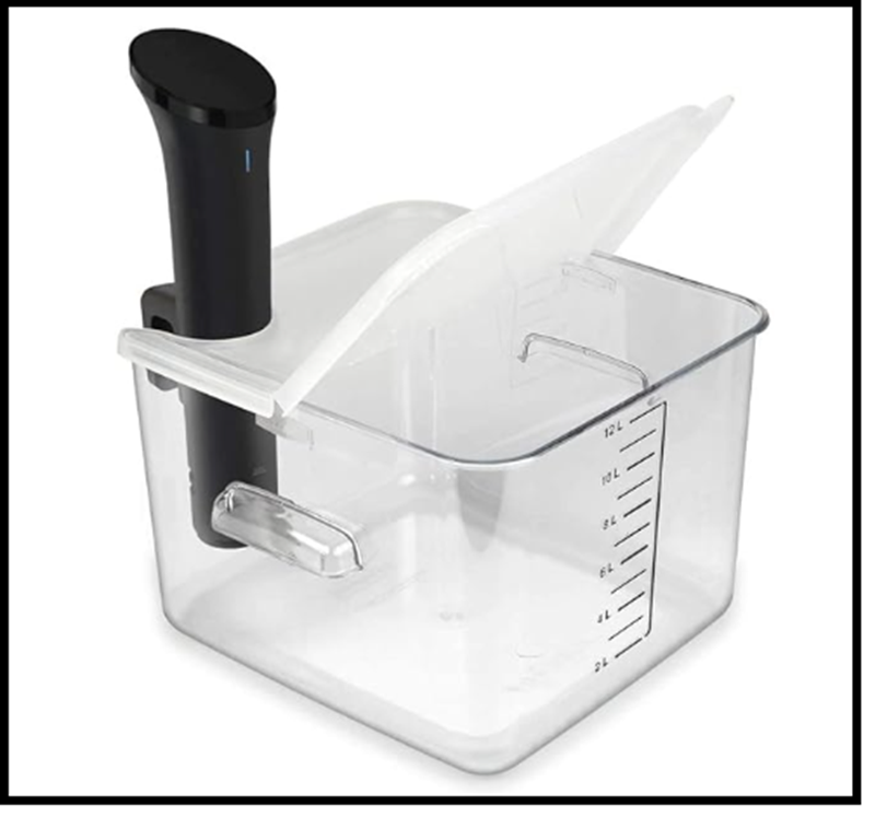 EVERIE Hinged Collapsible Sous Vide Container Lid Compatible with Anova Culin