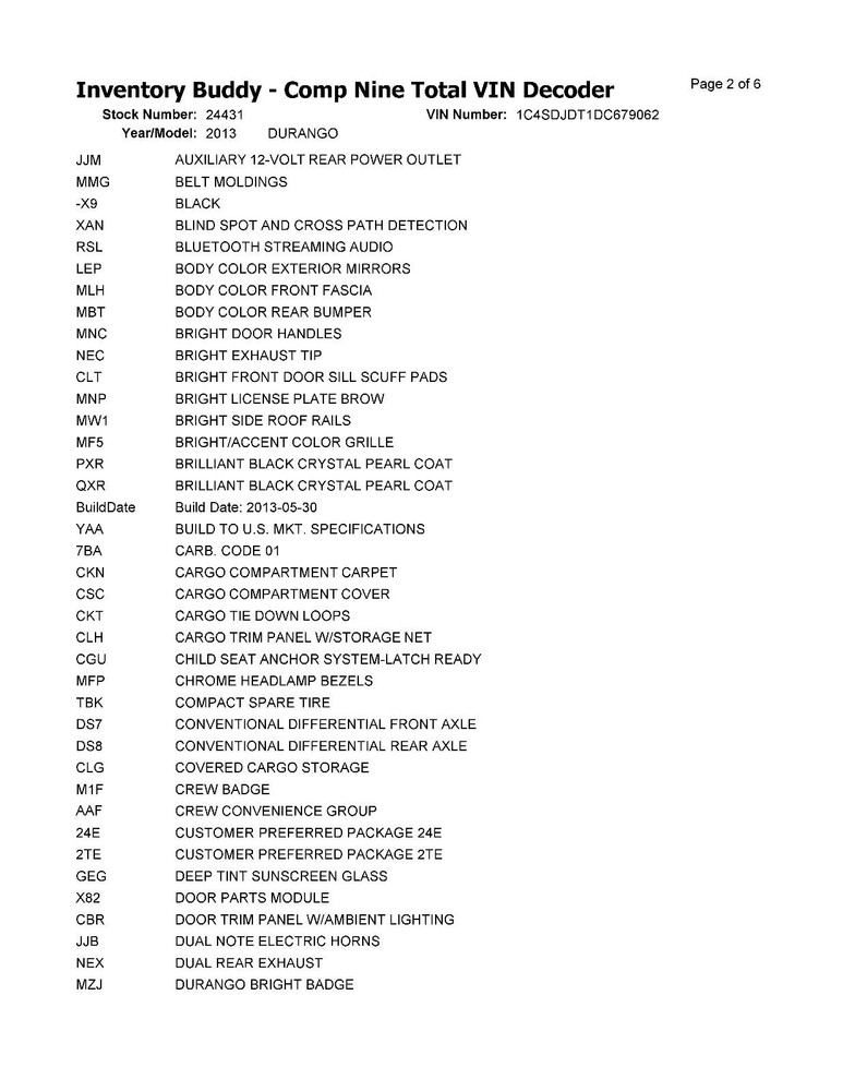 Used Blind Spot Detection System Warning Control Module fits: 2013 Dodge Durango