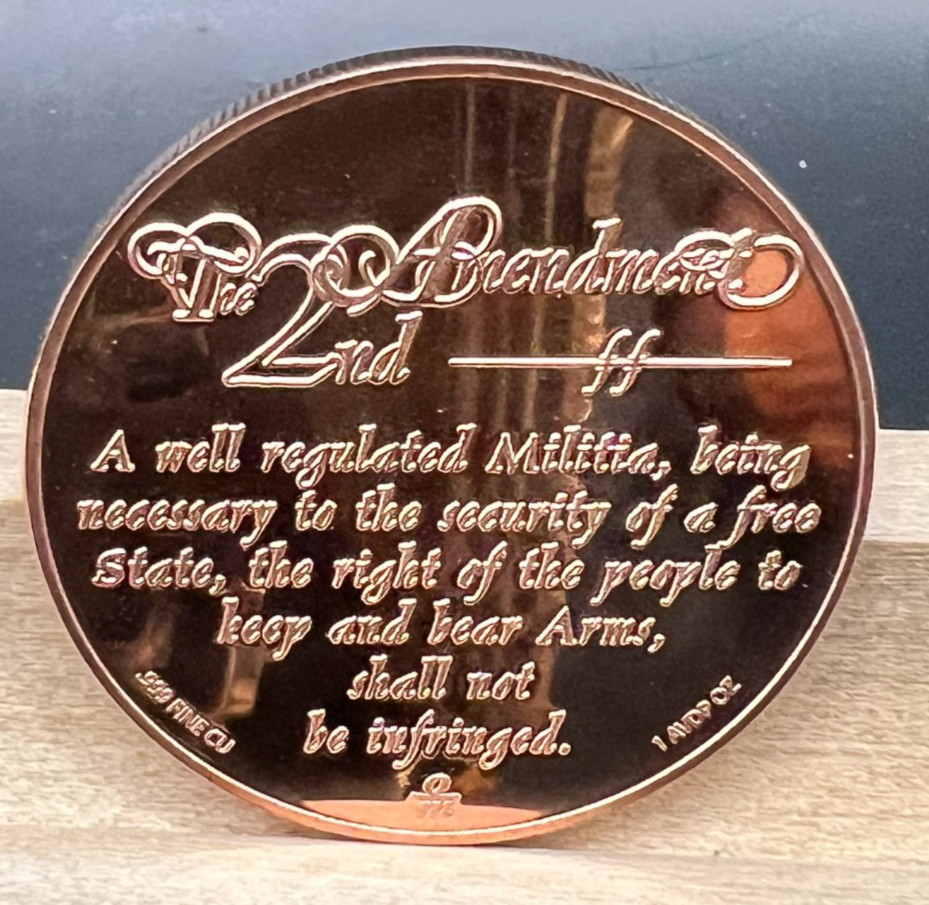1 oz Copper Round SECOND AMENDMENT