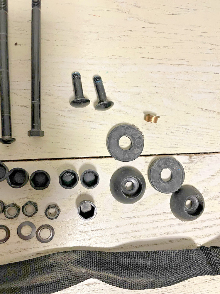 AB Lounge 2 Caps Strap Bolts Bushing Replacement Abdominal Exercise Machine Part