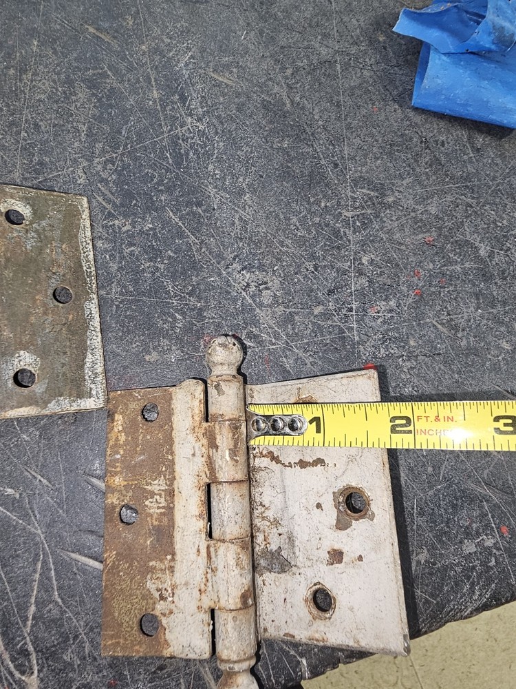 Vintage Brass Ball Tip Butt Door Hinge