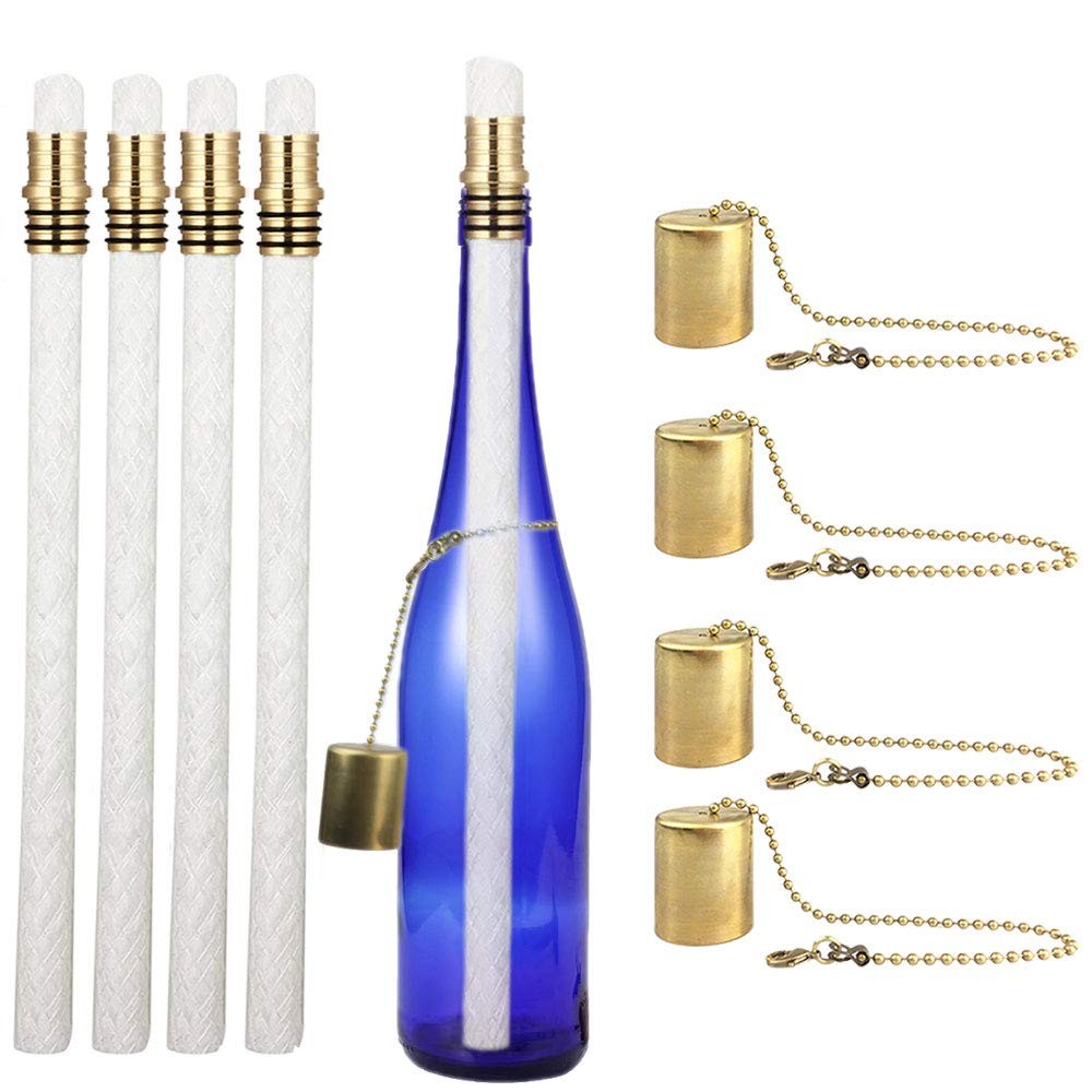 EricX Light Wine Bottle Torch Kit 4 Pack, Includes 4 Long Life 14 inch, white