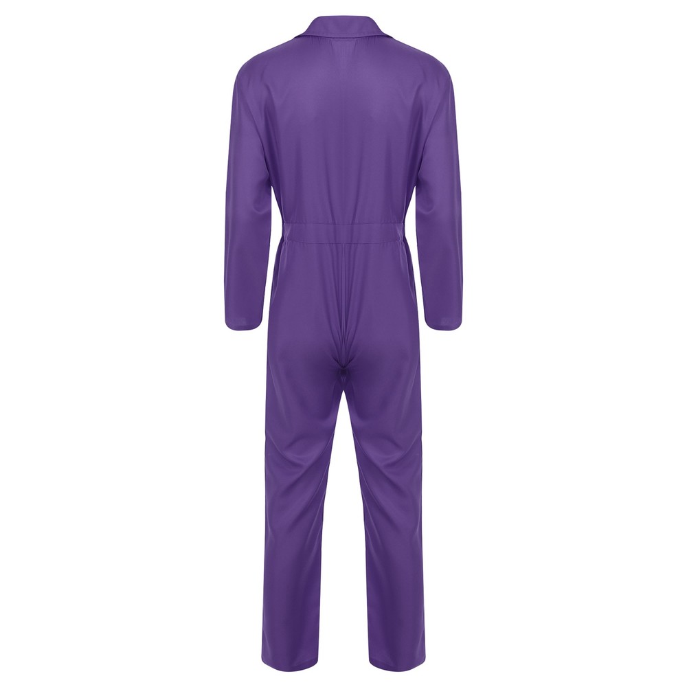 Men Long Sleeve Rompers Button Down Jumpsuit Workshop Overalls Coverall Work