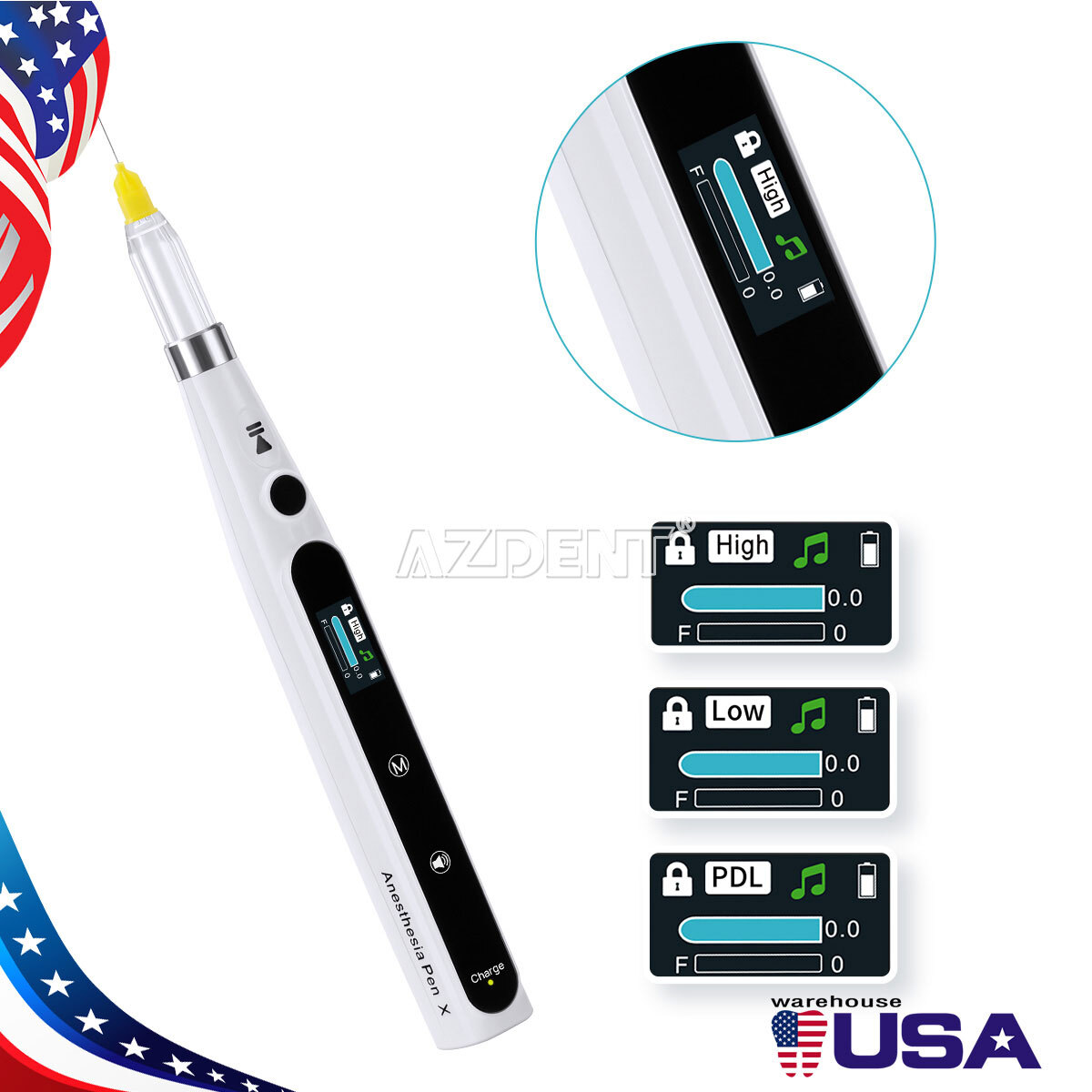 AZDENT Dental Painless Oral Local Anesthesia Delivery Device Injection Pen USA