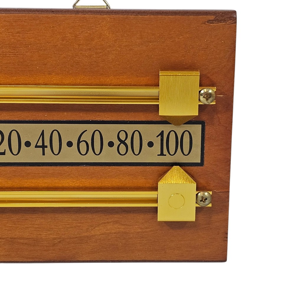 Rectangle Pool Billiard Table Snooker Scoreboard Walnut & Brass Man Cave Gift