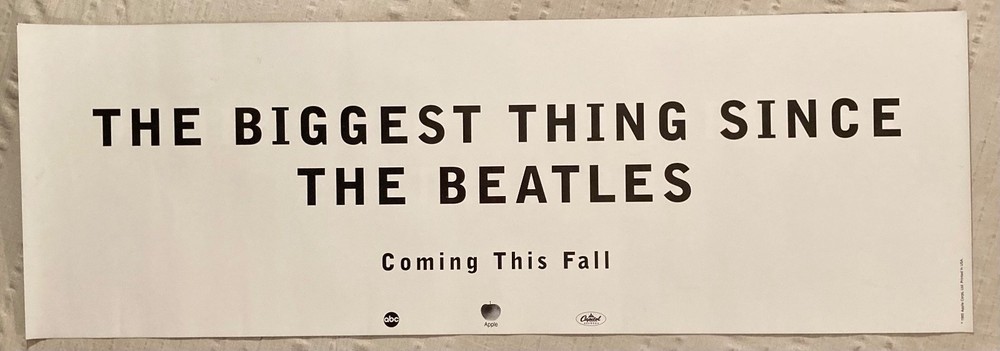 Beatles 1995 Two-Sided Advance Promo Poster Anthology Banner Style