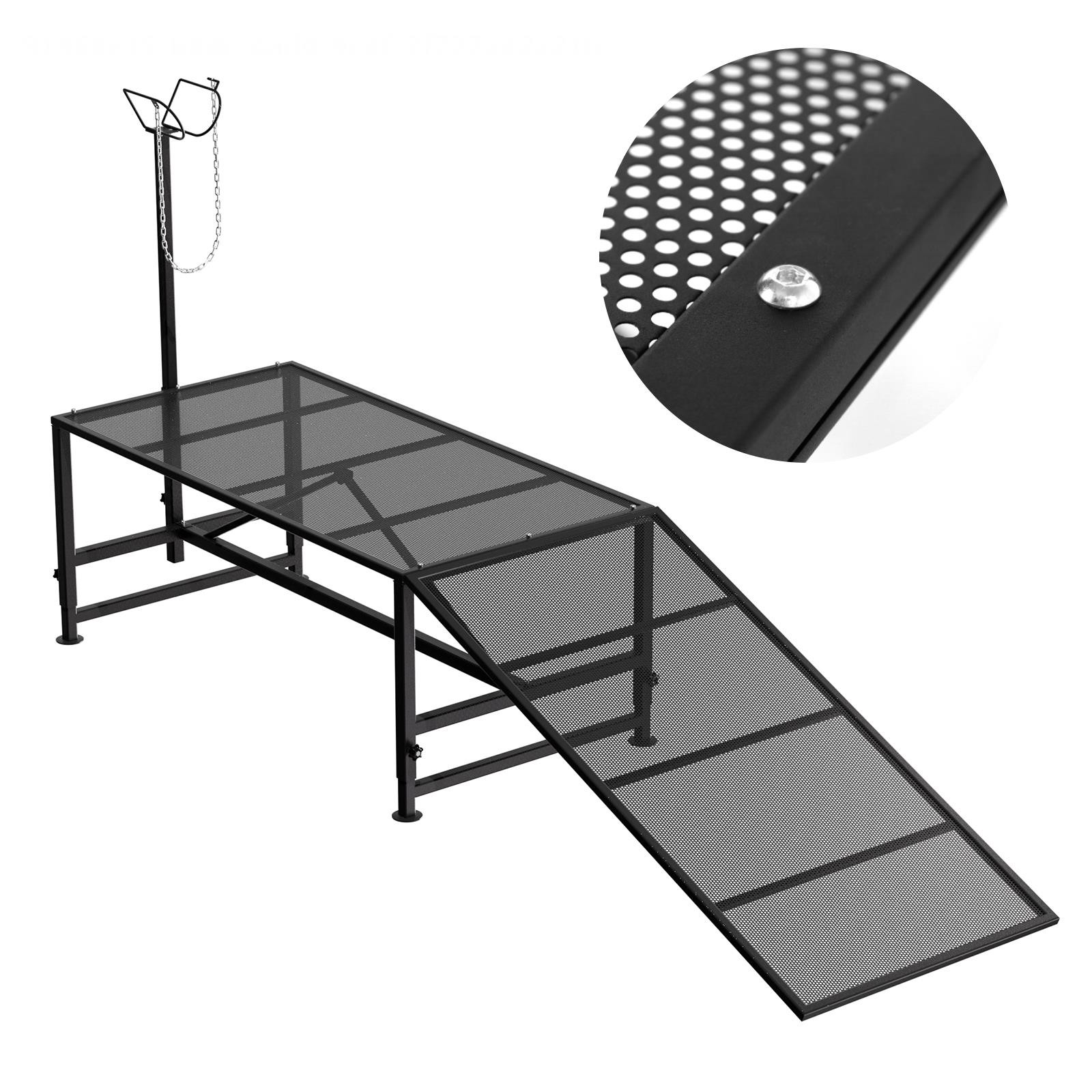 Goat Milking Stand, Adjustable Milking Stand with a Ramp for Sheep and Goats