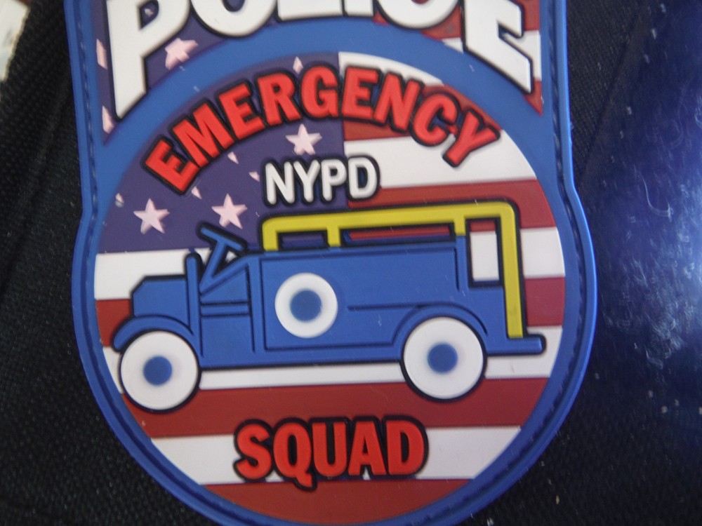 Police Emergency Squad heavy duty PVC patch with hook & loop backing