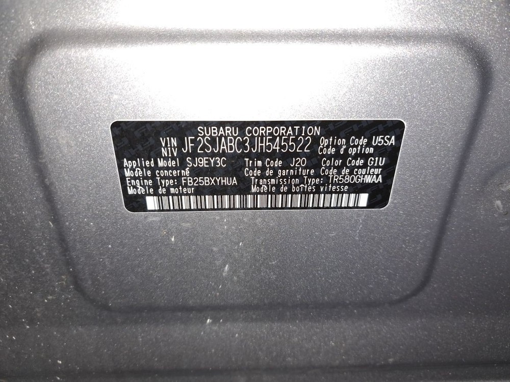 2018 Forester Alternator Sku#4237447