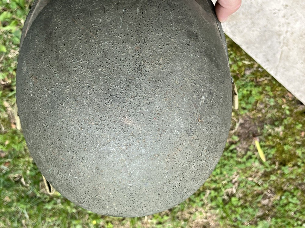 WW2 M1 Helmet Front Seam