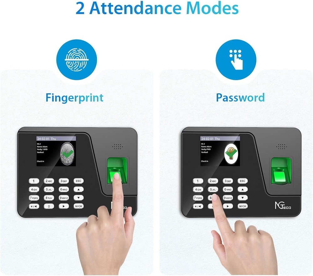 NGTeco AS10-B Standalone Time Clock Automatic Punch In Office Machine