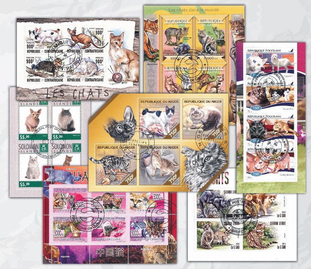 10 diff. topical stamp packets w/ 70 sheets cat. listed (cto) Lot #4